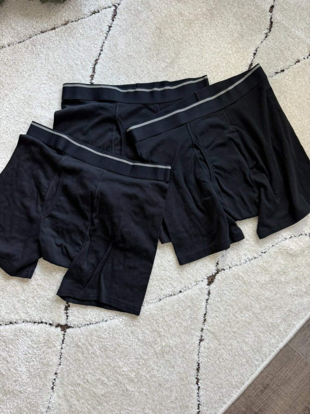 Kirkland Signature Men’s Boxer Brief Bundle Black Size Large (3 Pair) Supima Cot